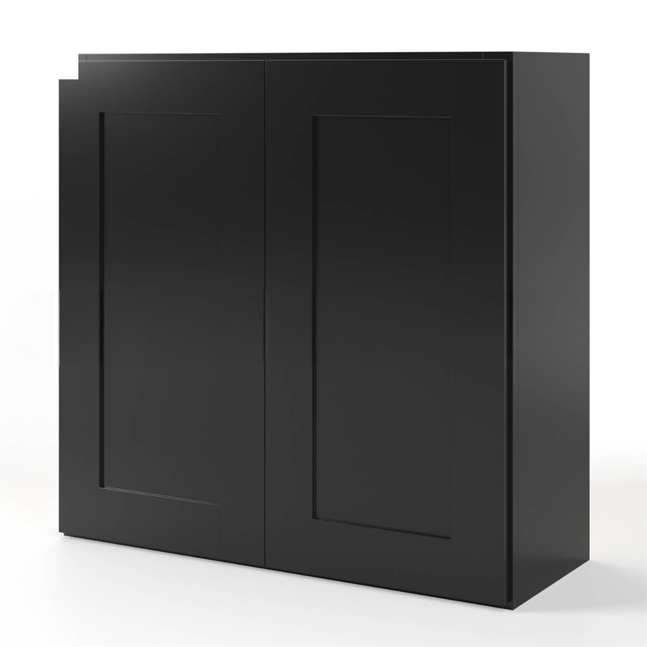 Black Shaker 30″ H Double Door Wall Cabinet