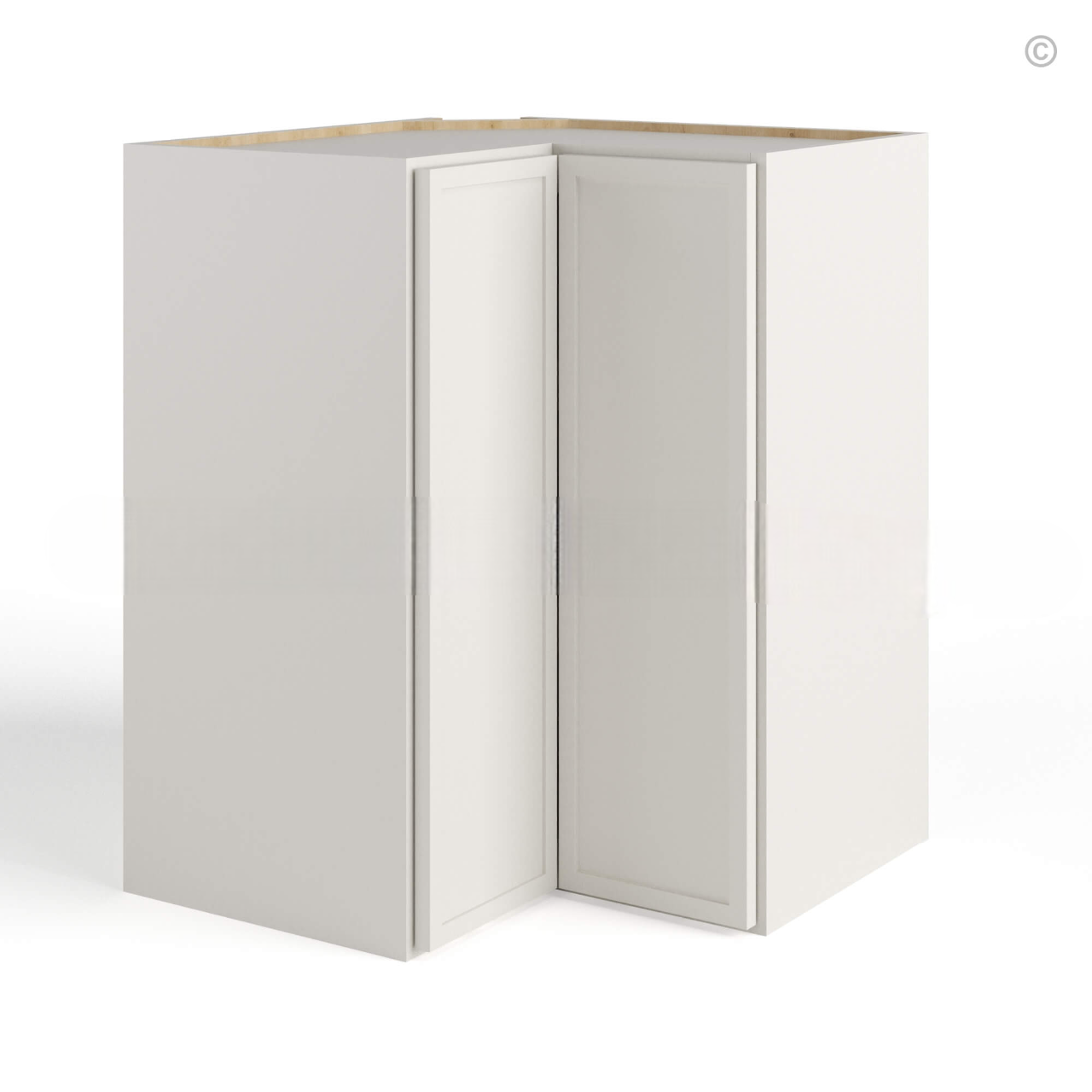 Dove White Slim Shaker Easy Reach Wall Cabinet