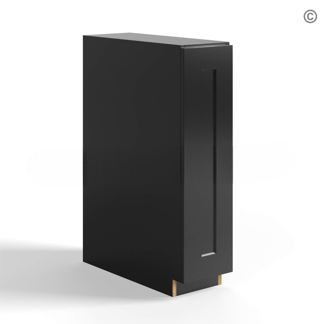 Black Shaker Base Spice Rack Cabinet