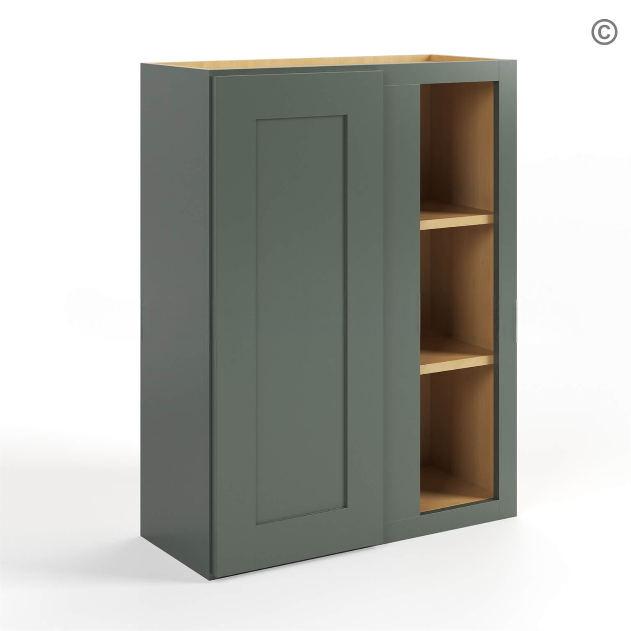 Green Shaker 36″ H Wall Blind Cabinet