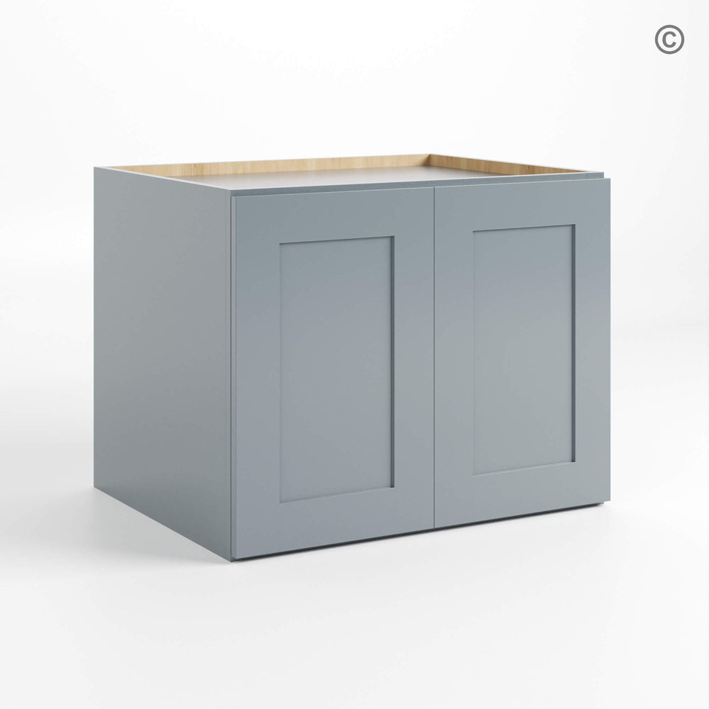 Gray Shaker 24″ H Refrigerator Wall Cabinet 24″ Deep