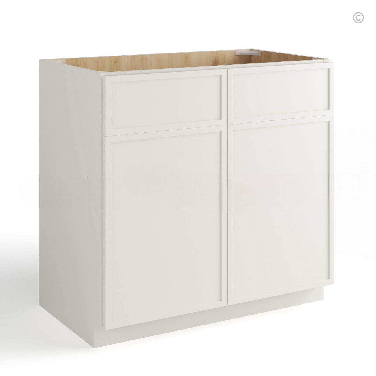 Dove White Slim Shaker Vanity Sink Cabinet