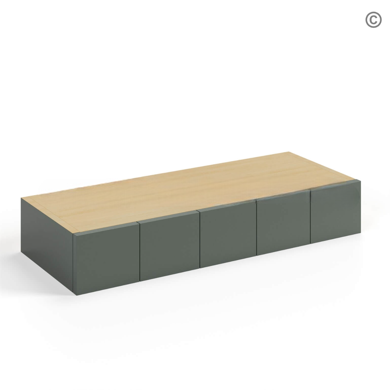 Green Shaker Wall Spice Drawer
