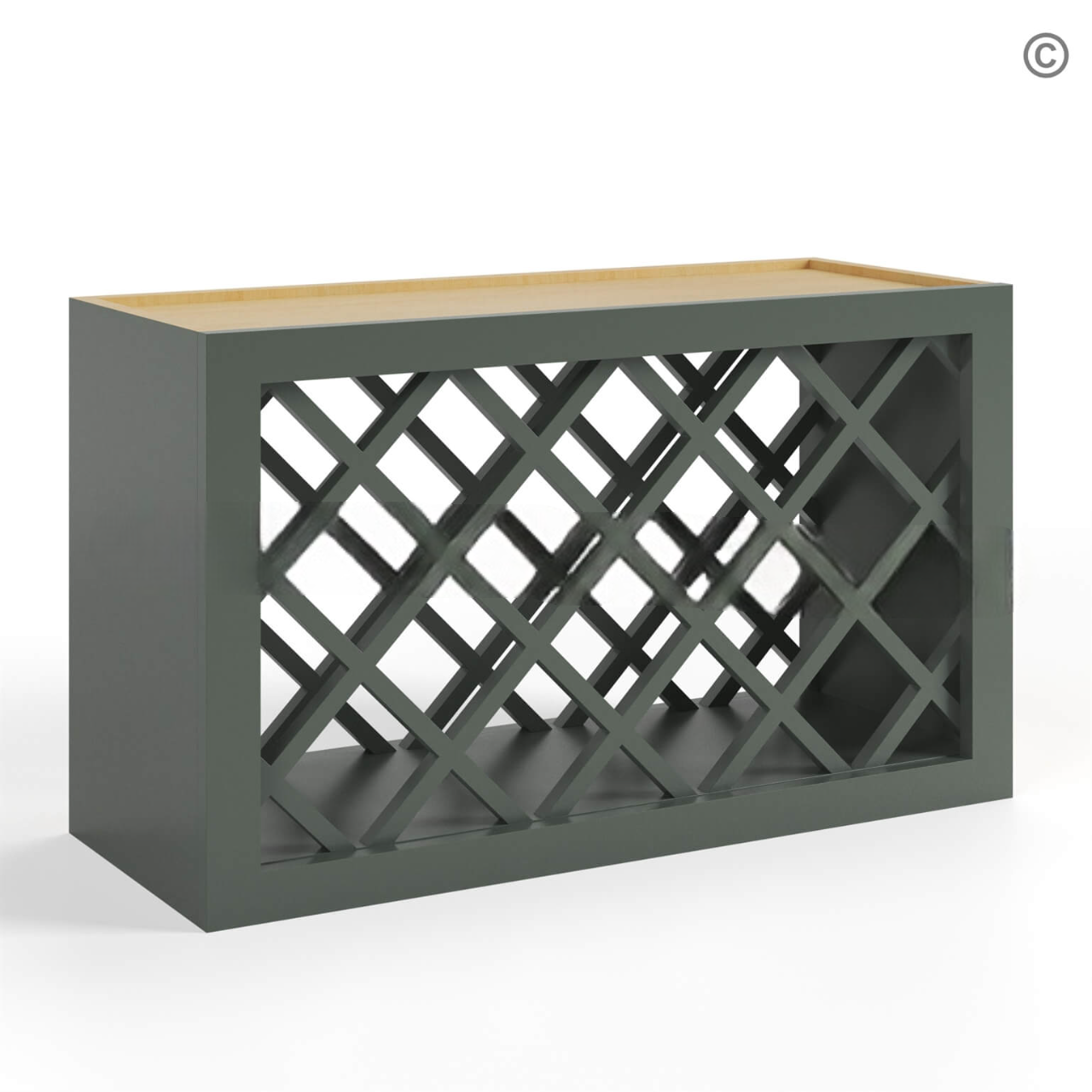 Green Shaker Wine Rack