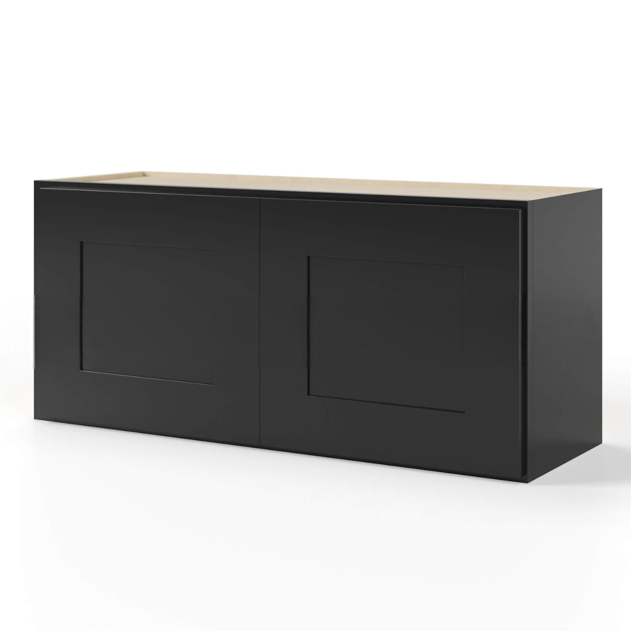 Black Shaker 15″ H Double Door Wall Cabinet