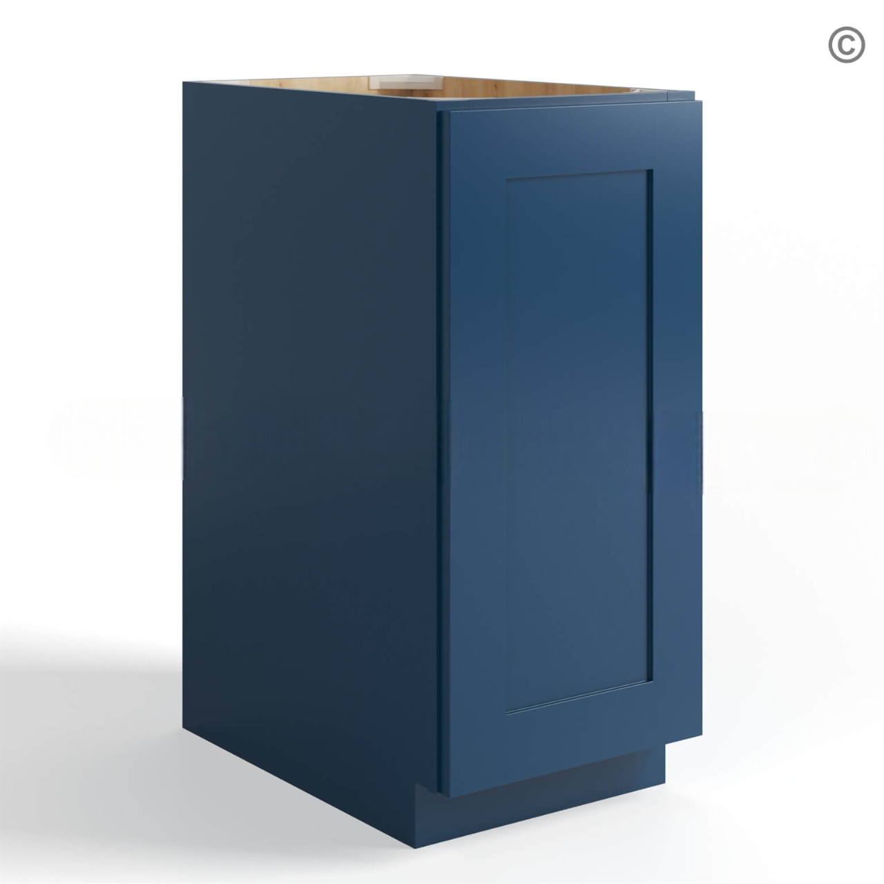 Navy Blue Shaker Base Cabinet Single Door Full Height