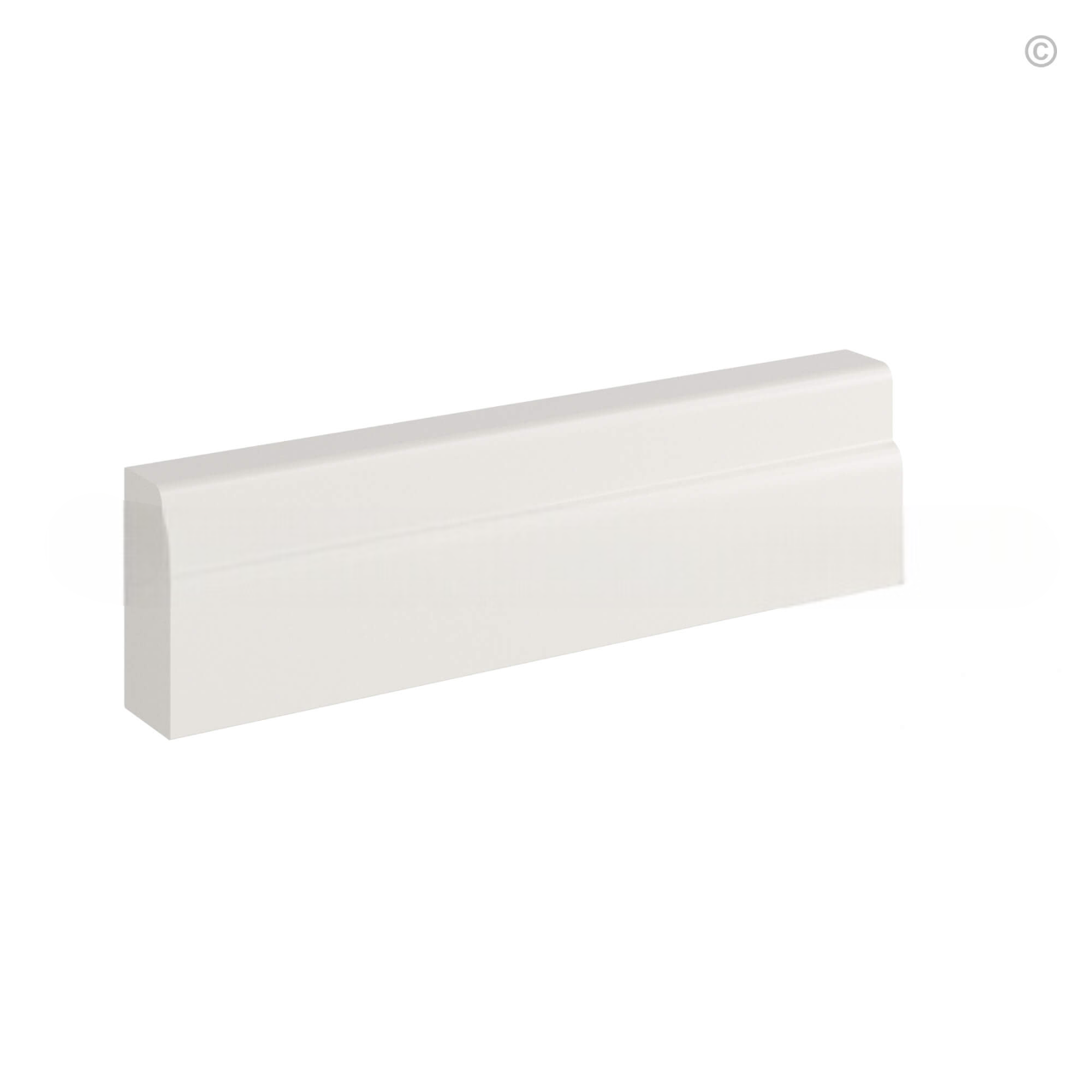 Dove White Slim Shaker Furniture Base Moulding
