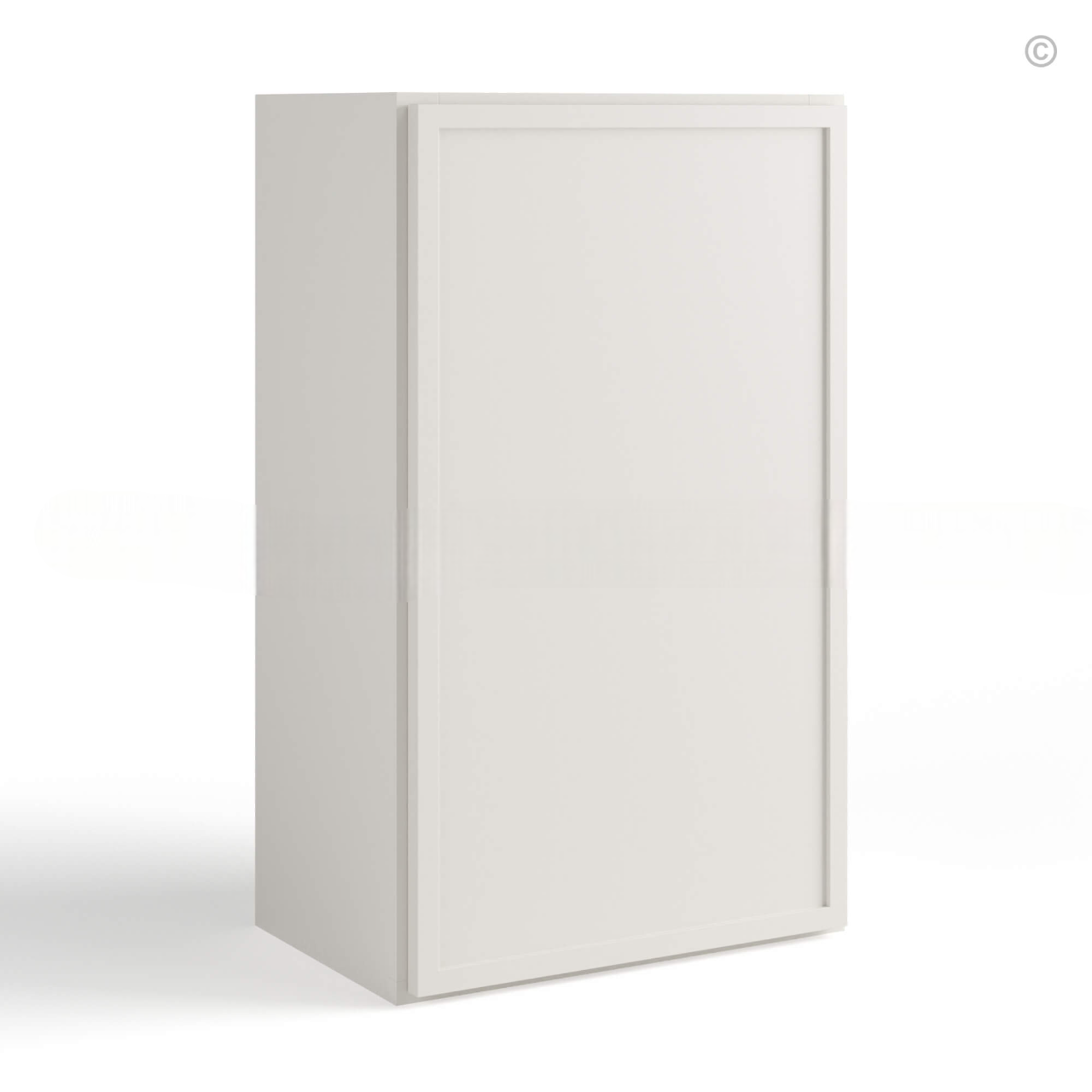 Dove White Slim Shaker 30″H Single Door Wall Cabinet
