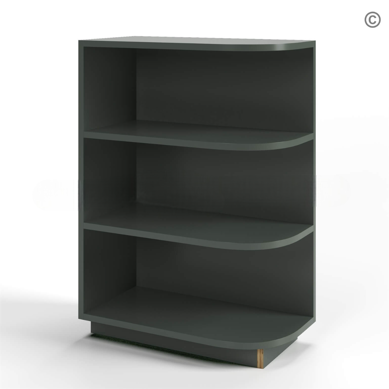 Green Shaker Base End Shelf (Reversible)
