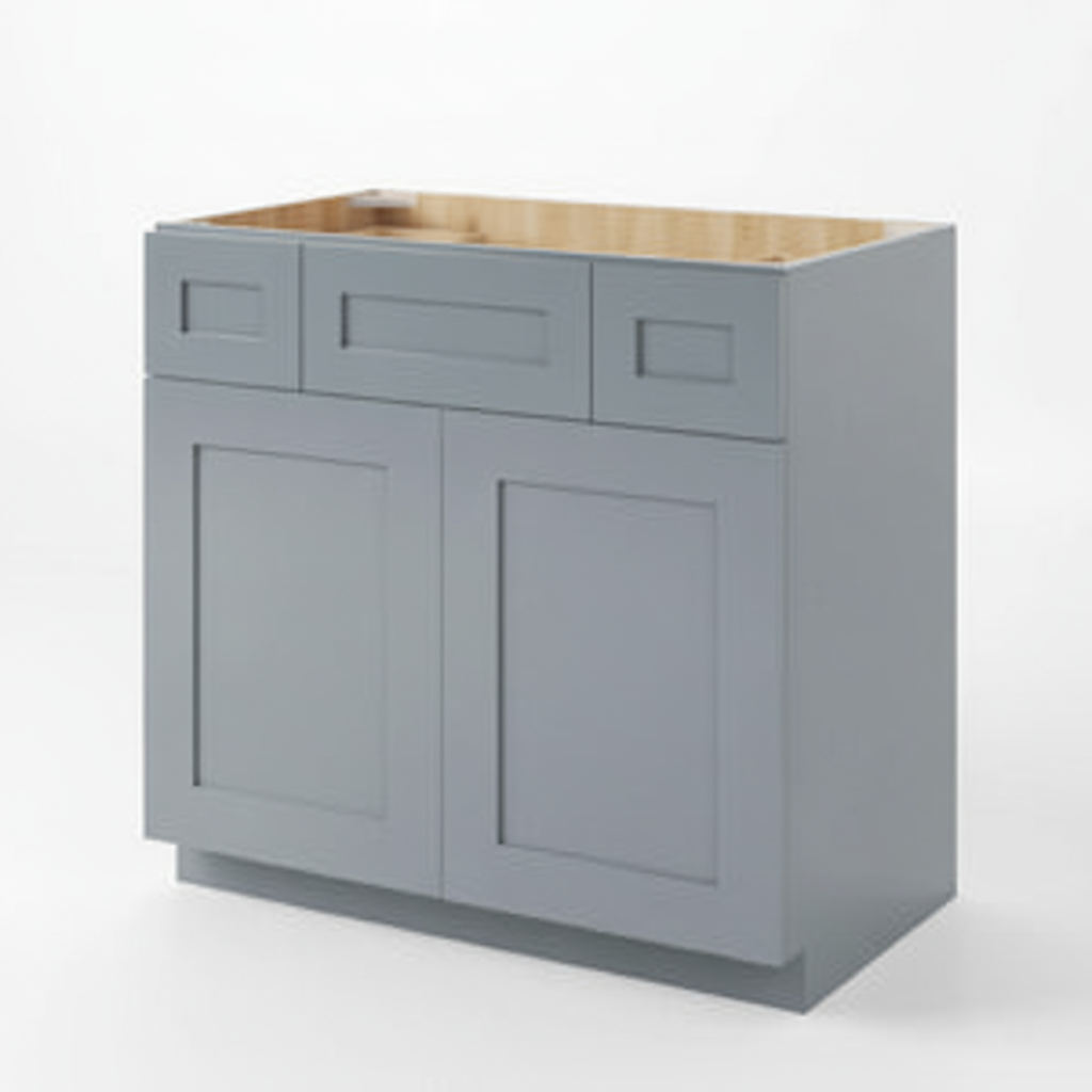 Gray Shaker Vanity Combo Cabinet