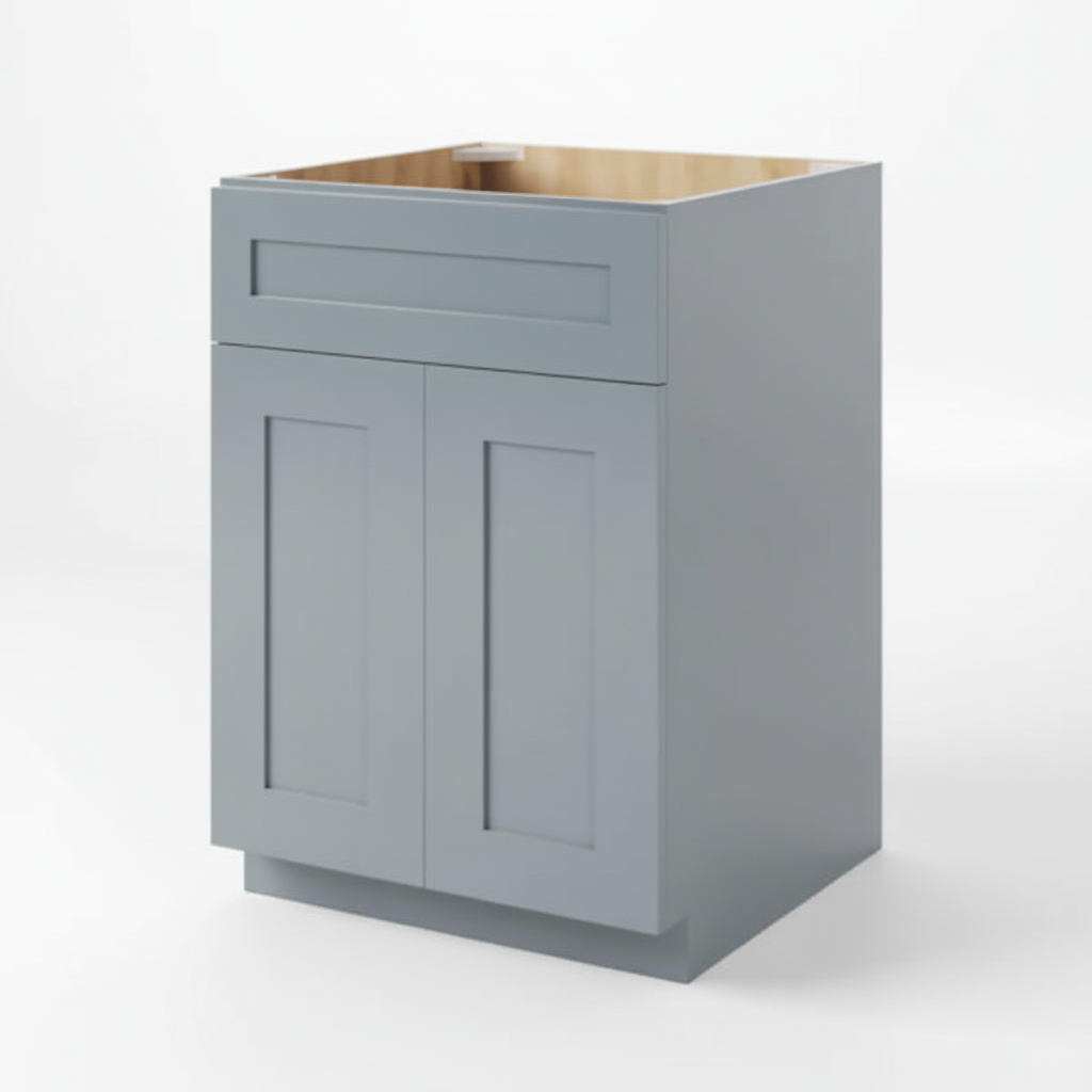 Gray Shaker Sink Base 27 ”