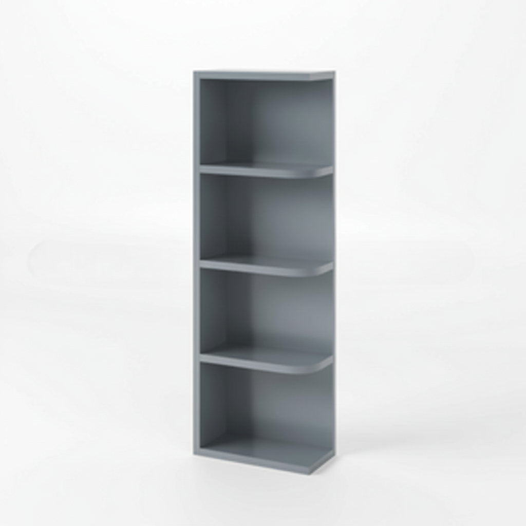 Gray Shaker Open End Shelf (Reversible)
