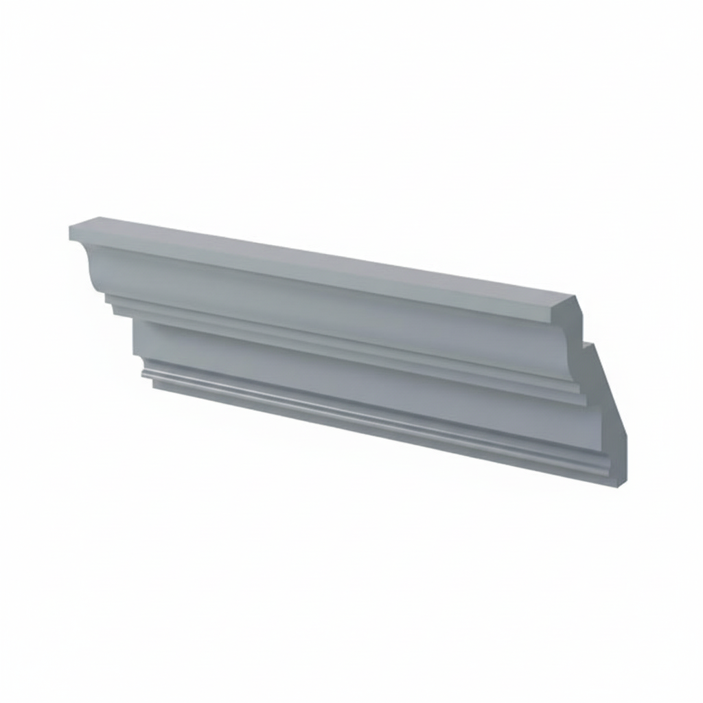 Gray Shaker Inset Crown Moulding