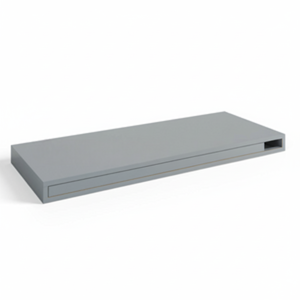 Gray Shaker Floating Shelf