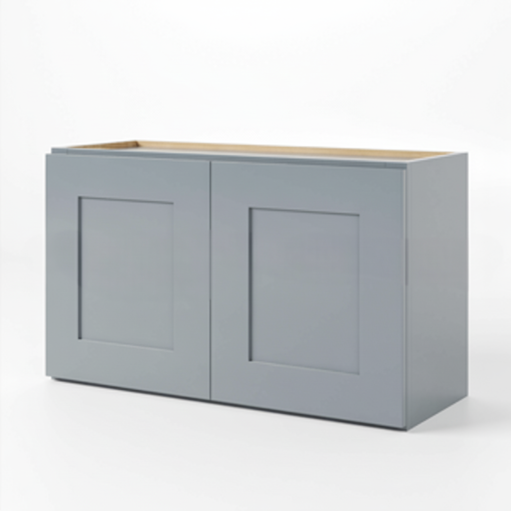 Gray Shaker 12″ H Double Door Wall Cabinet
