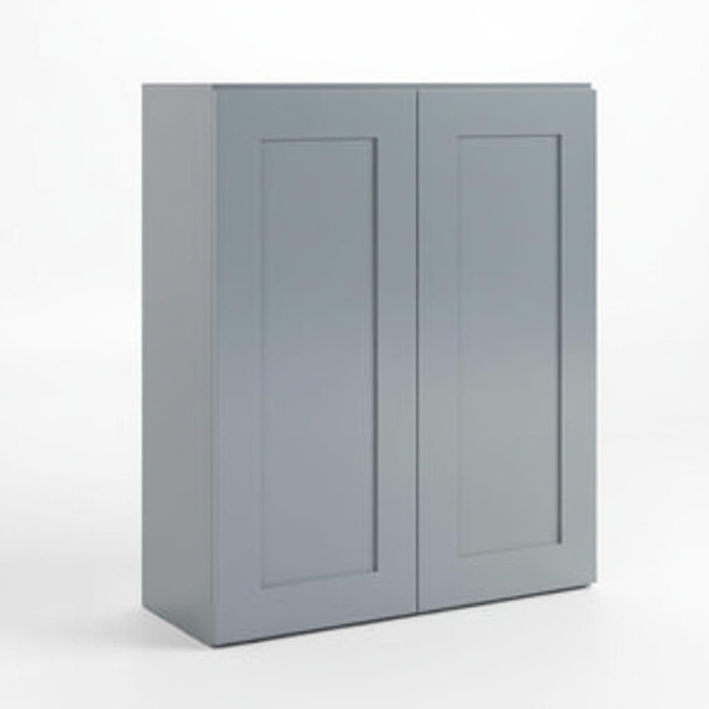 Gray Shaker 36″ H Double Door Wall Cabinet