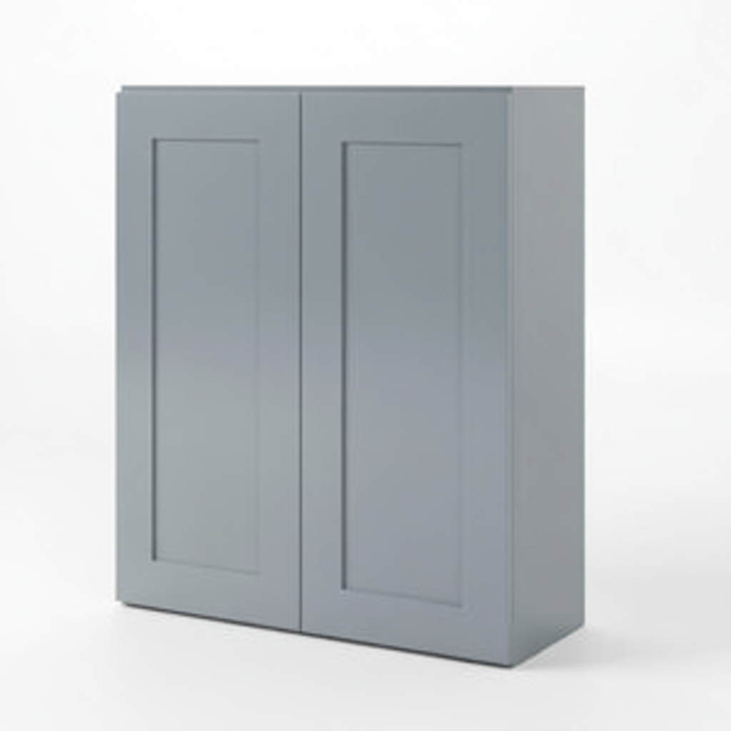 Gray Shaker 36″ H Double Door Wall Cabinet