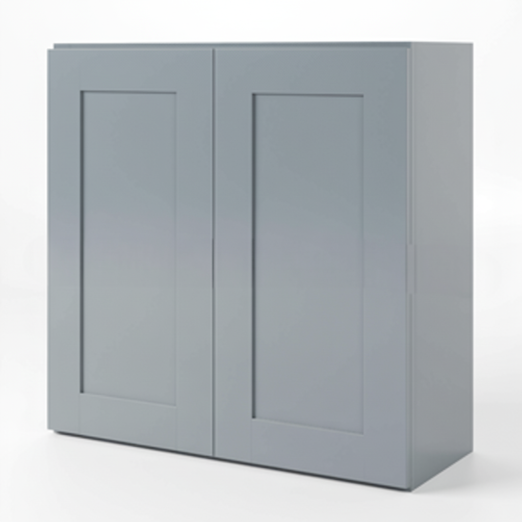 Gray Shaker 30″ H Double Door Wall Cabinet