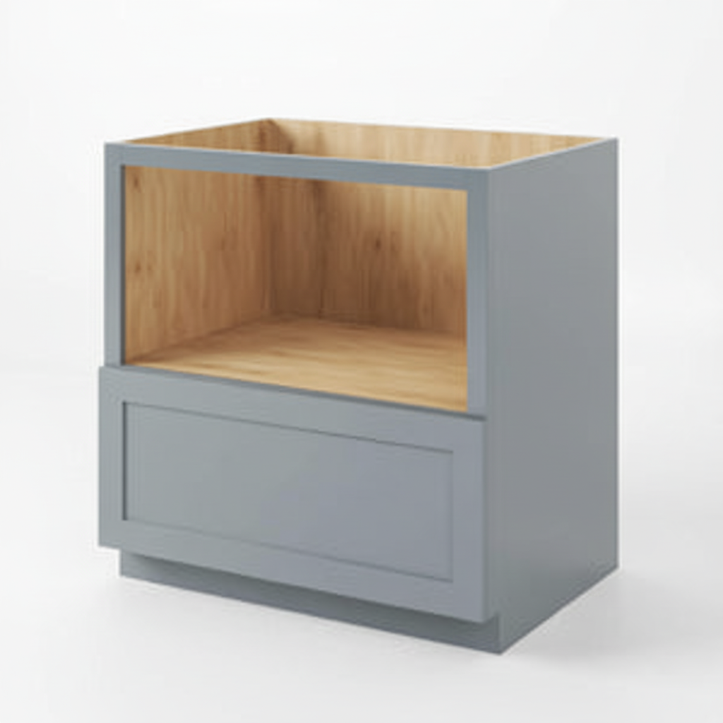 Gray Shaker Microwave Base Cabinet