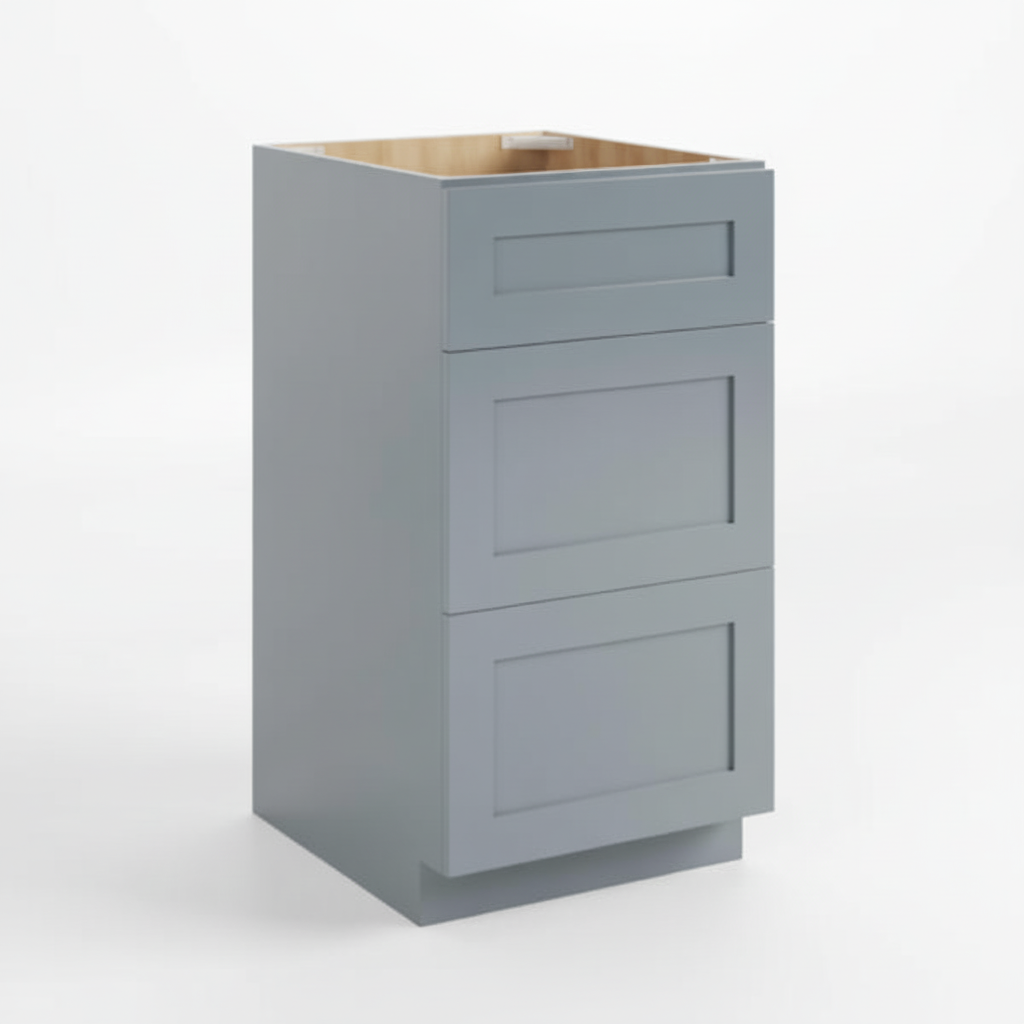 Gray Shaker Vanity Drawer Base Cabinet