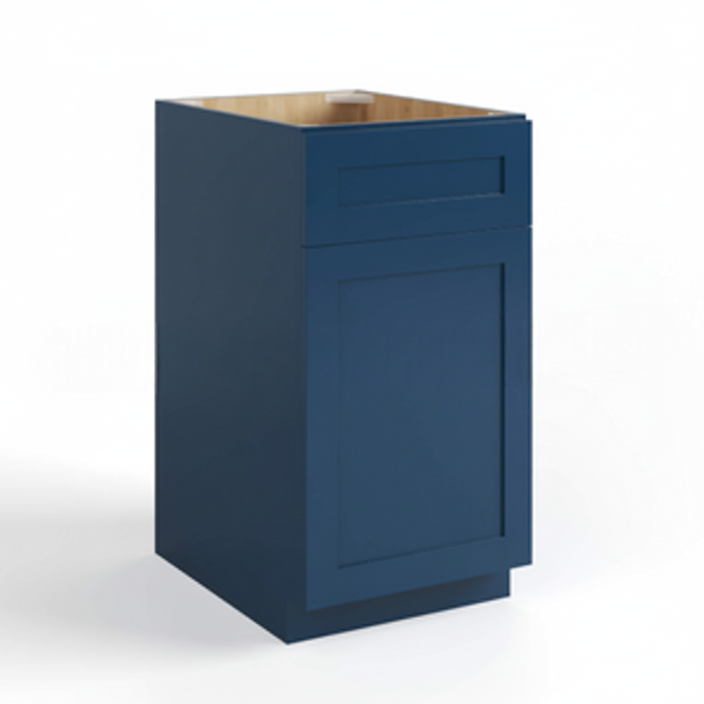 Navy Blue Shaker Document File Base Cabinet
