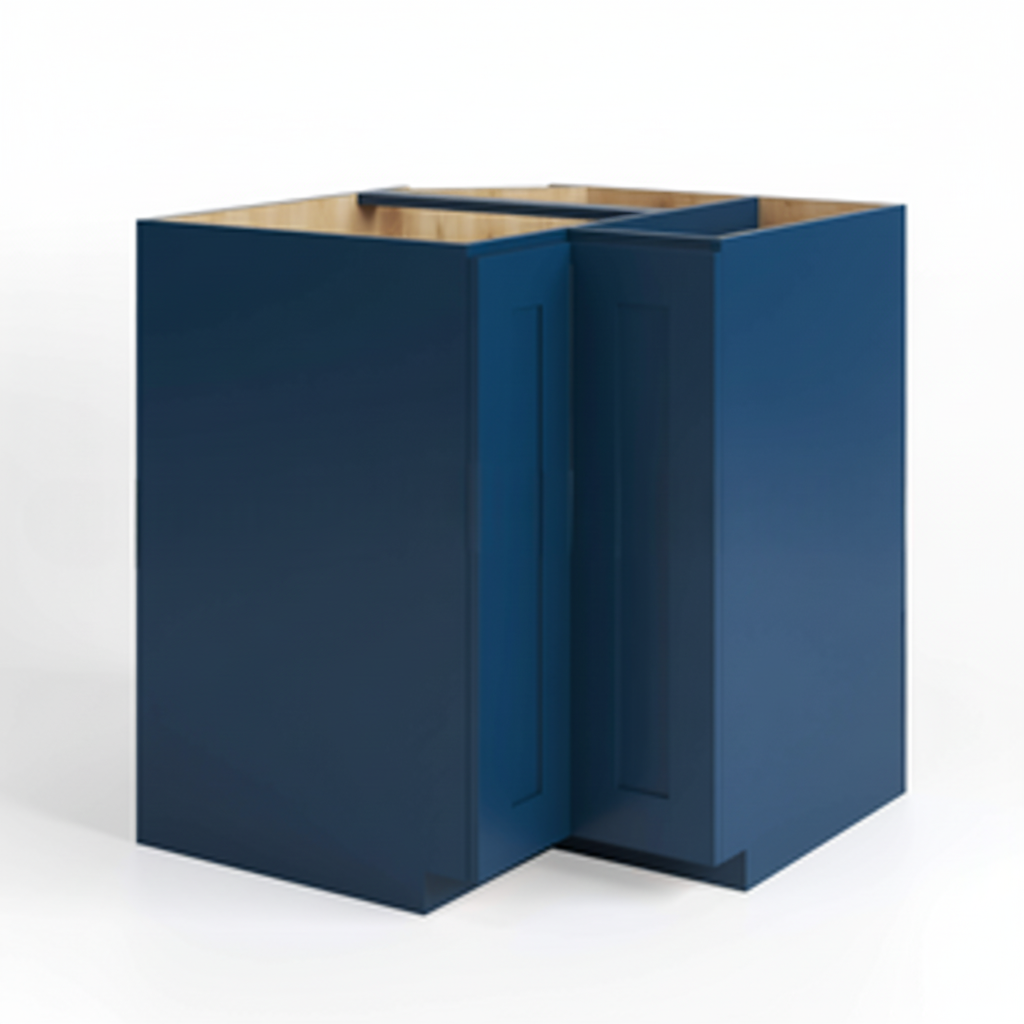 Navy Blue Shaker Lazy Susan Base Cabinet
