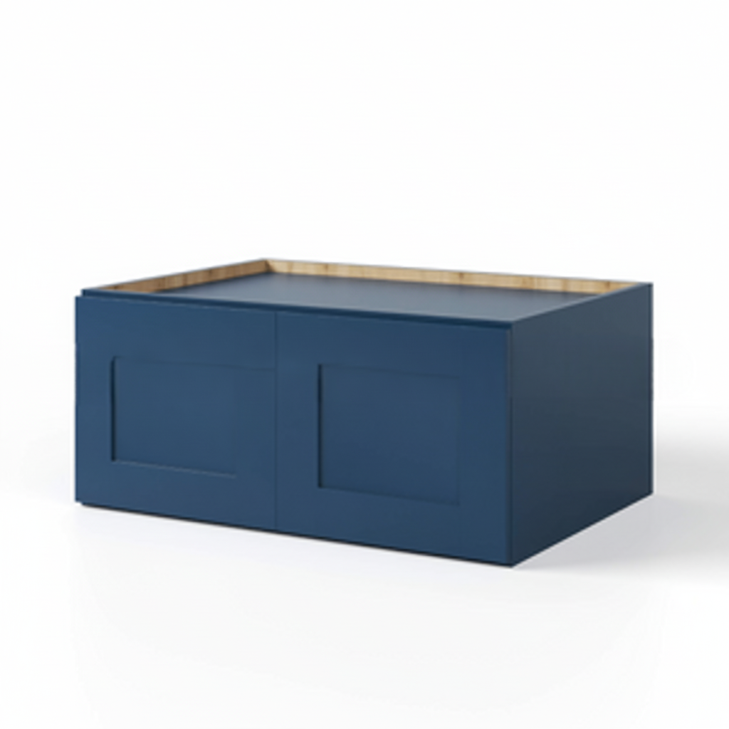 Coastal Blue Shaker 36″ W Refrigerator Wall Cabinet 24″ Deep (Copy)