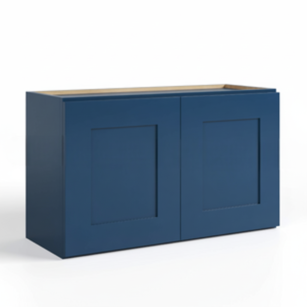 Navy Blue Shaker 12″ H Double Door Wall Cabinet