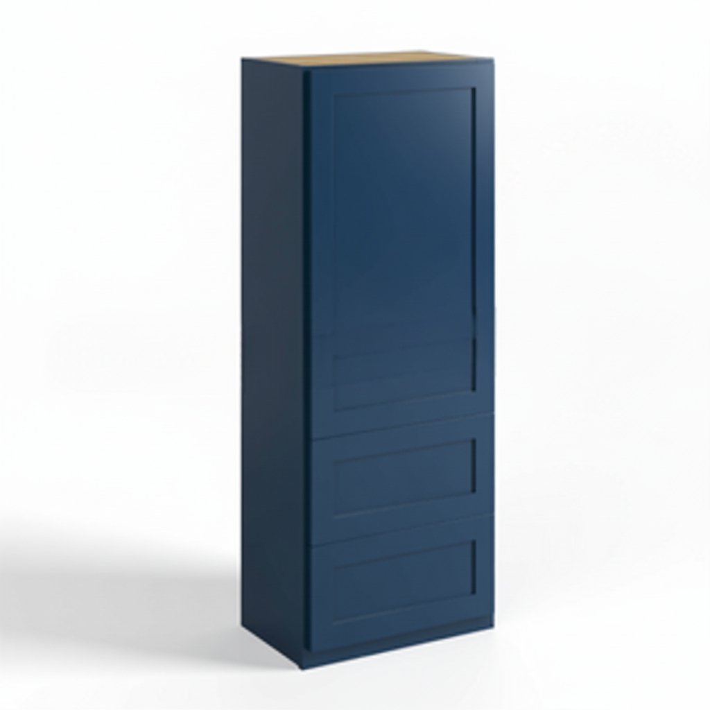Navy Blue Shaker 18″W Wall With Drawer Cabinet