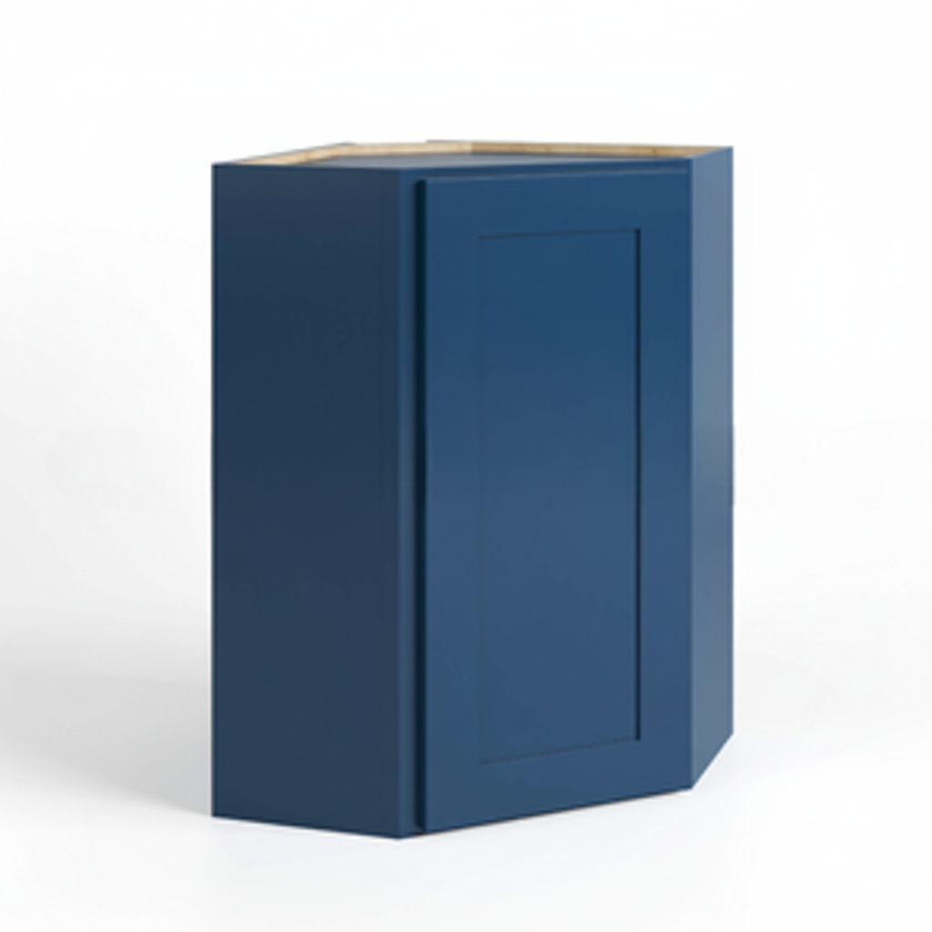Navy Blue Shaker 24″ Diagonal Corner Wall Shelf