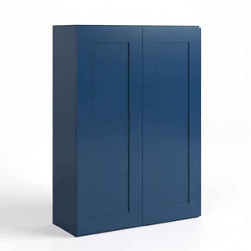 Navy Blue Shaker 42″ H Double Door Wall Cabinet