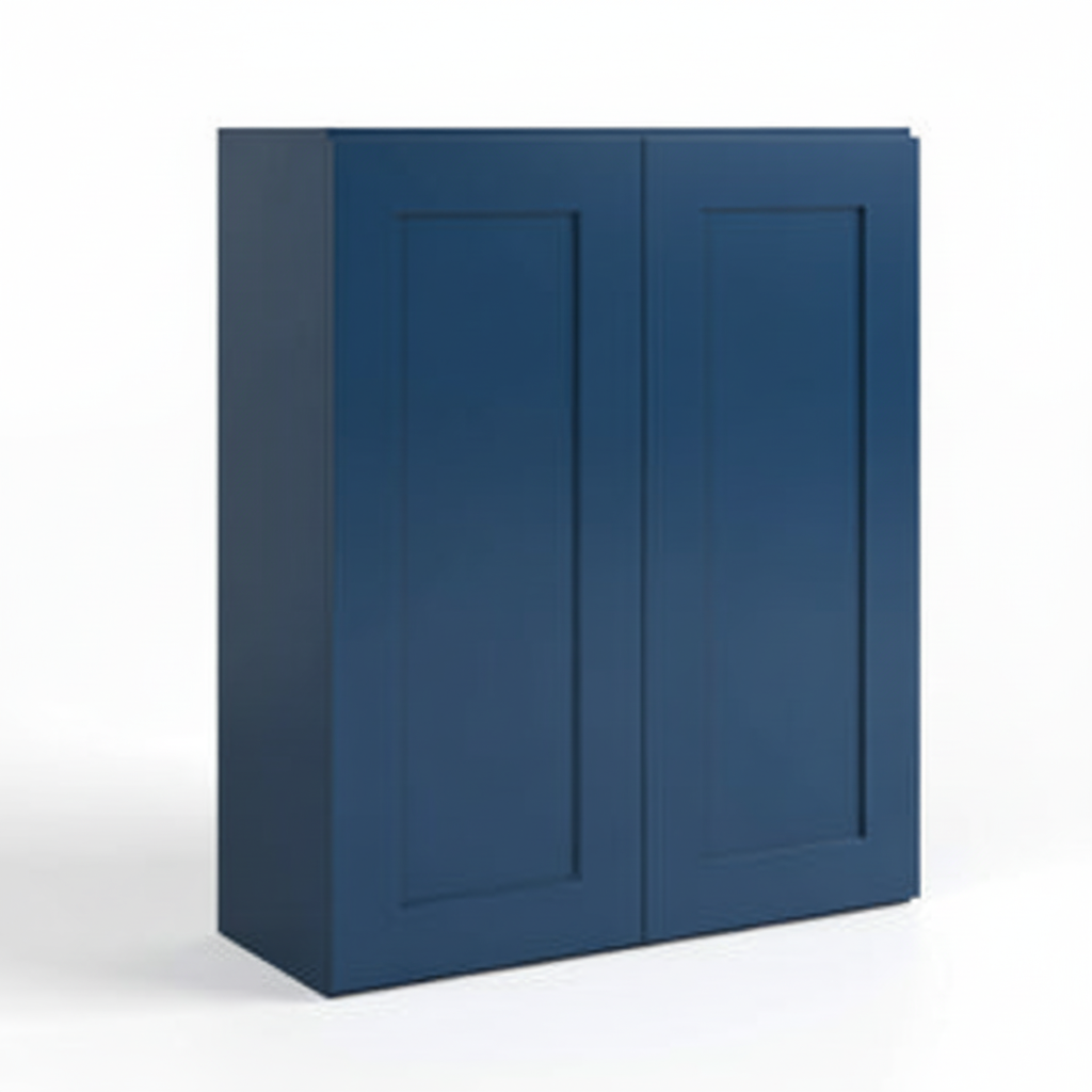 Navy Blue Shaker 36″ H Double Door Wall Cabinet