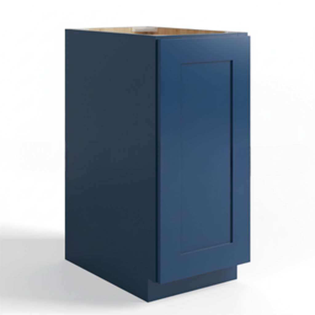 Navy Blue Shaker Base Cabinet Single Door Full Height