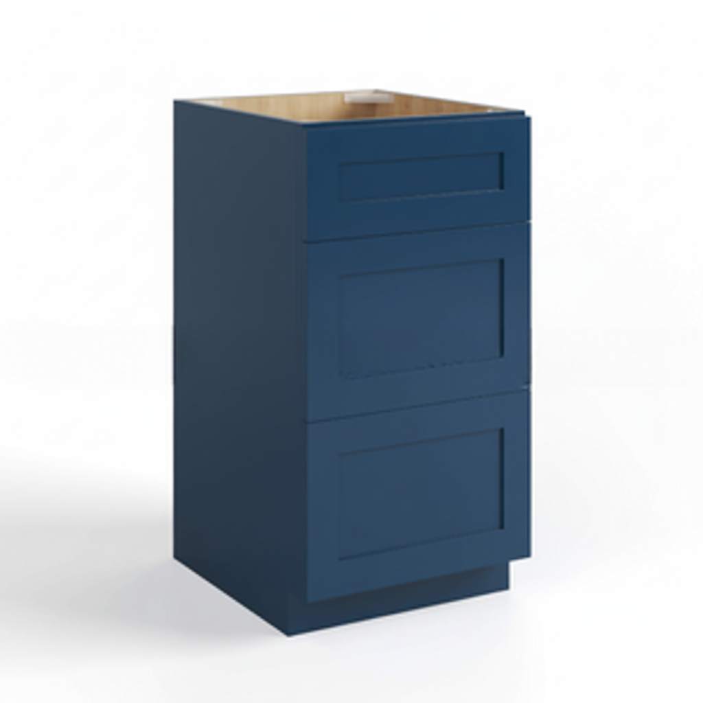 Navy Blue Shaker Vanity Drawer Base Cabinet