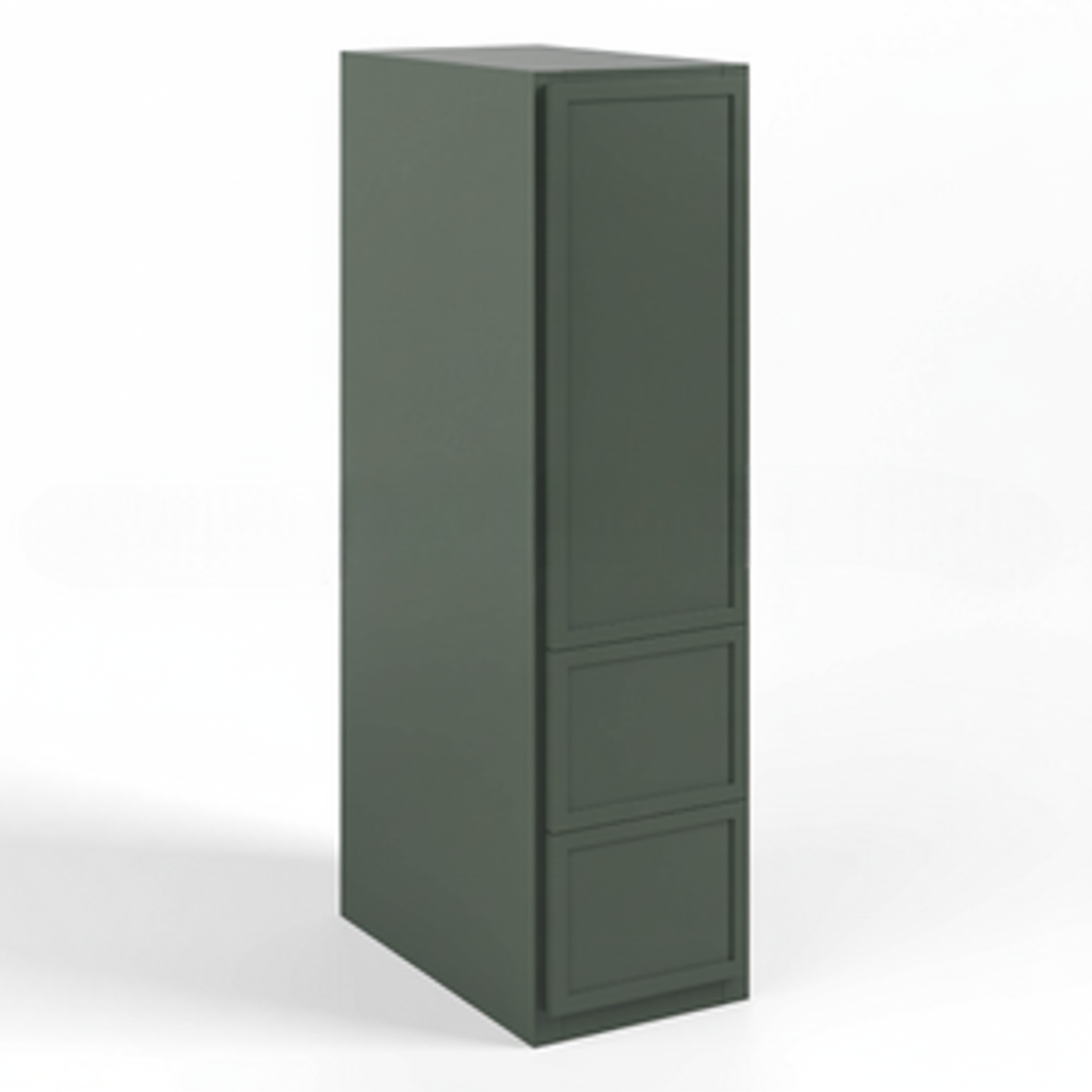 Slim Shaker Green Vanity Towel Cabinet