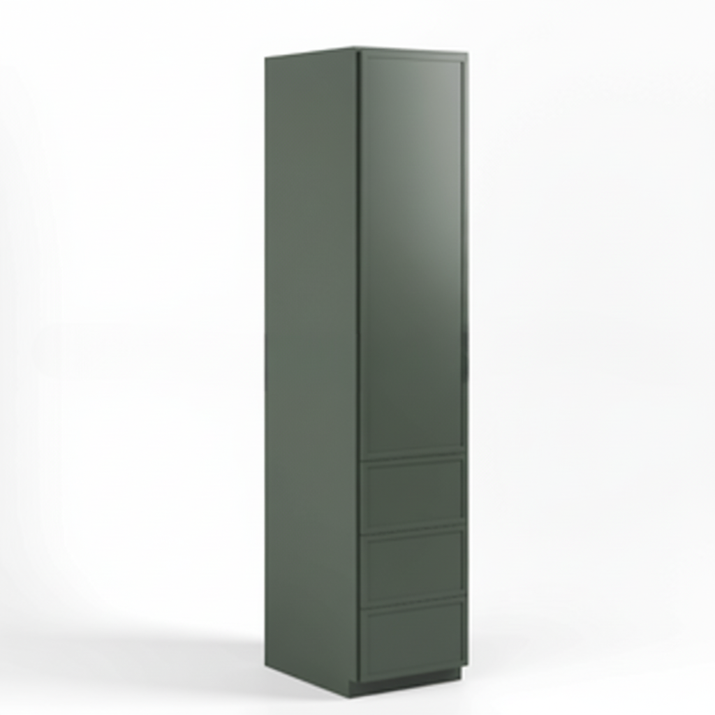 Slim Shaker Green Vanity Linen Cabinet