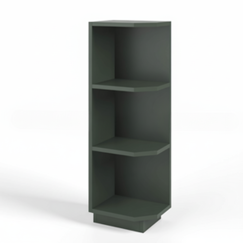 Slim Shaker Green Wall End Shelves