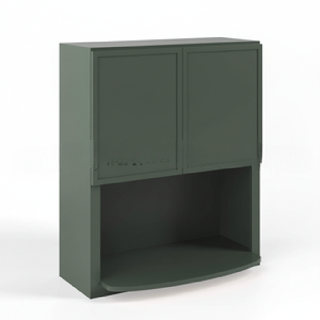 Slim Shaker Green Wall Microwave Cabinet