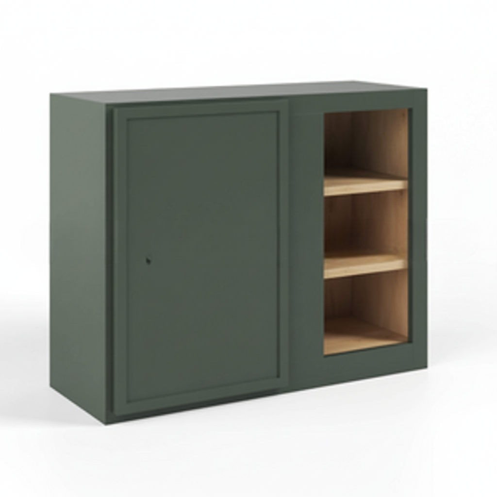 Slim Shaker Green Wall Blind Corner Cabinet