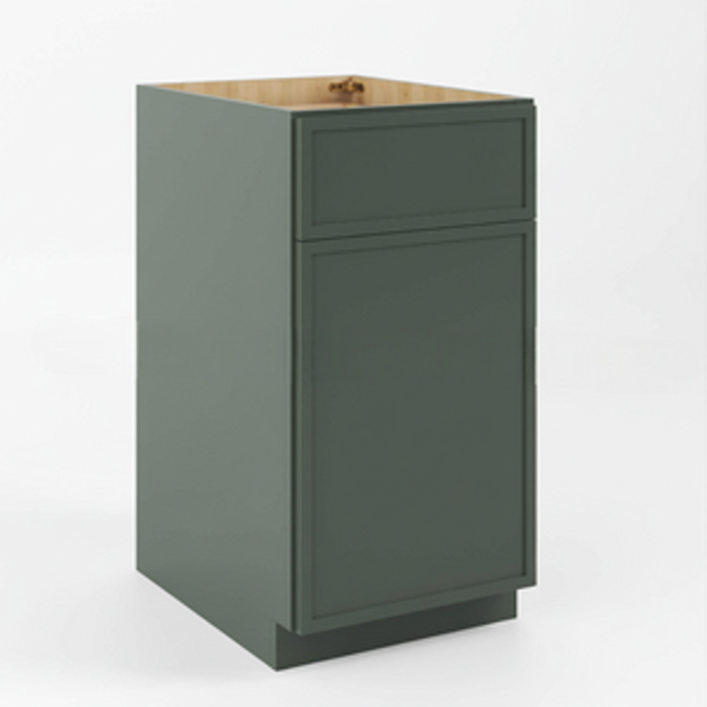 Slim Shaker Green Base Trash Cabinet