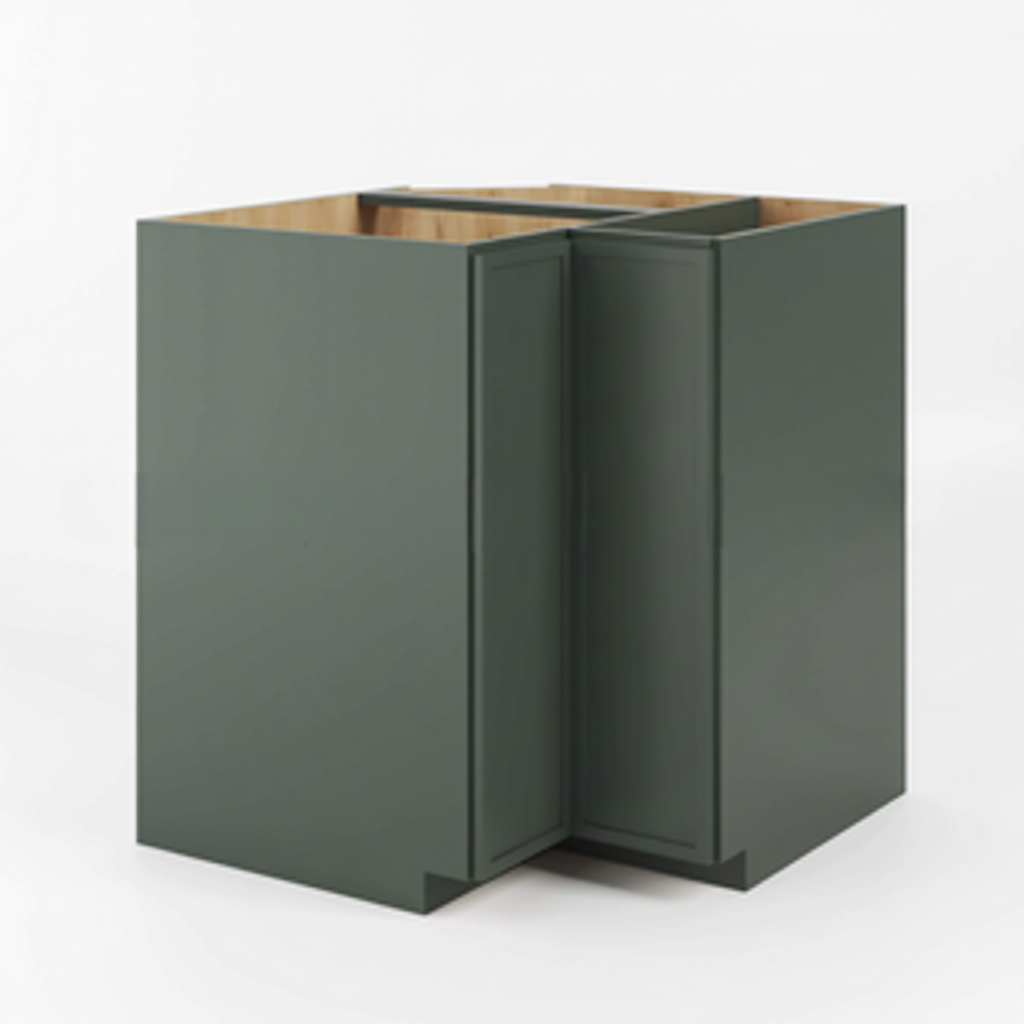 Slim Shaker Green Base Lazy Susan Cabinet