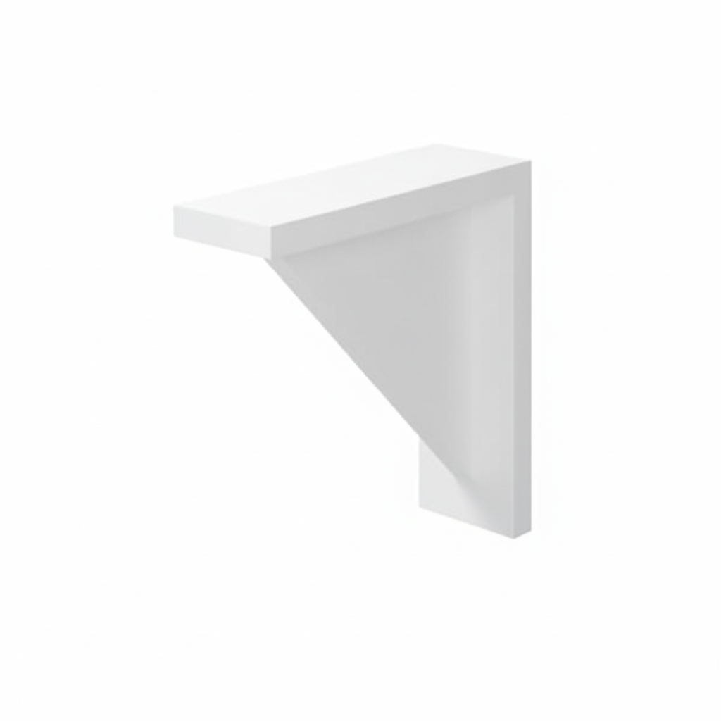 White Shaker Corbel 9″H