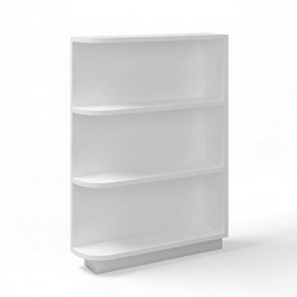 White Shaker Base End Shelf (Reversible)