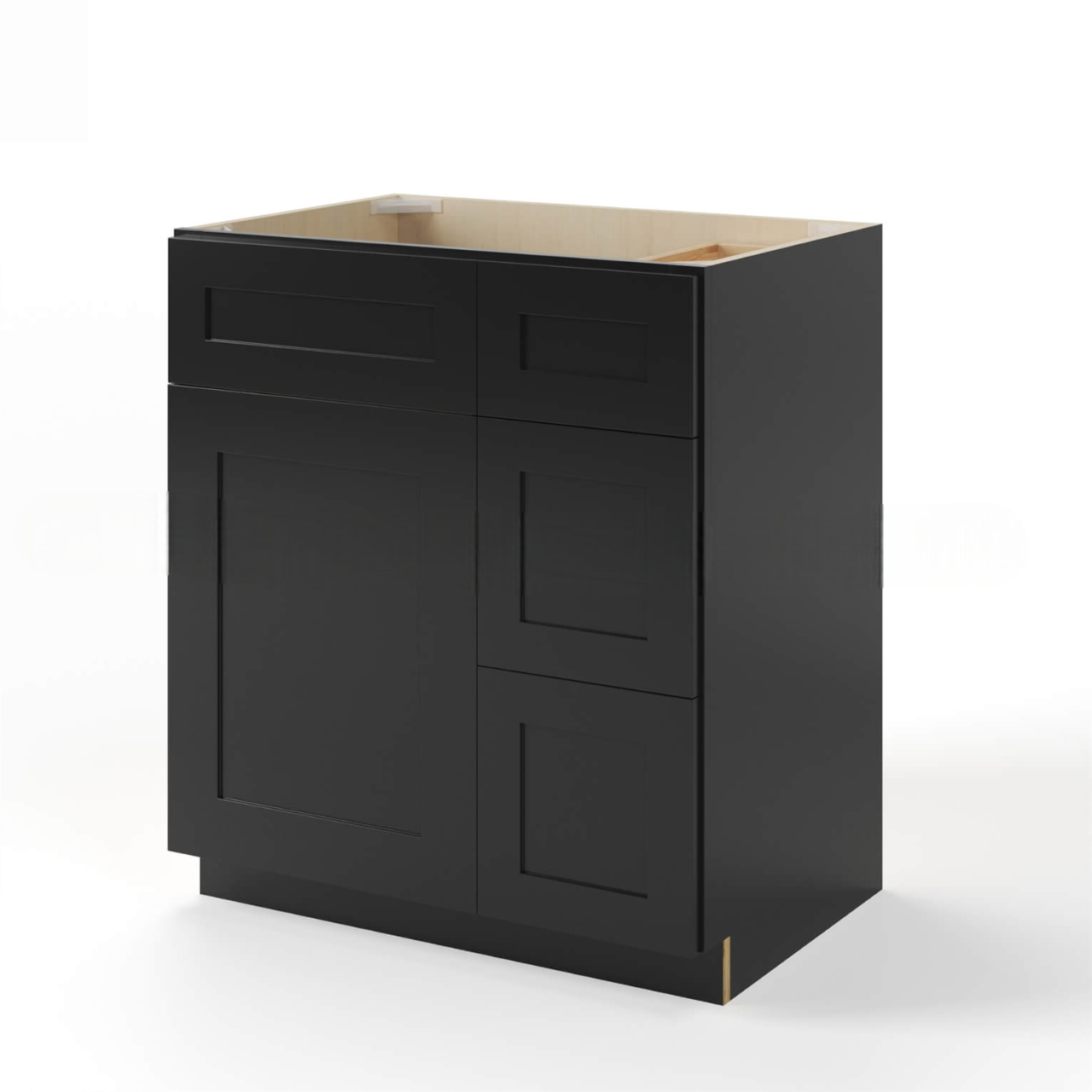 Black Shaker 30″ W Vanity Combo with Drawers