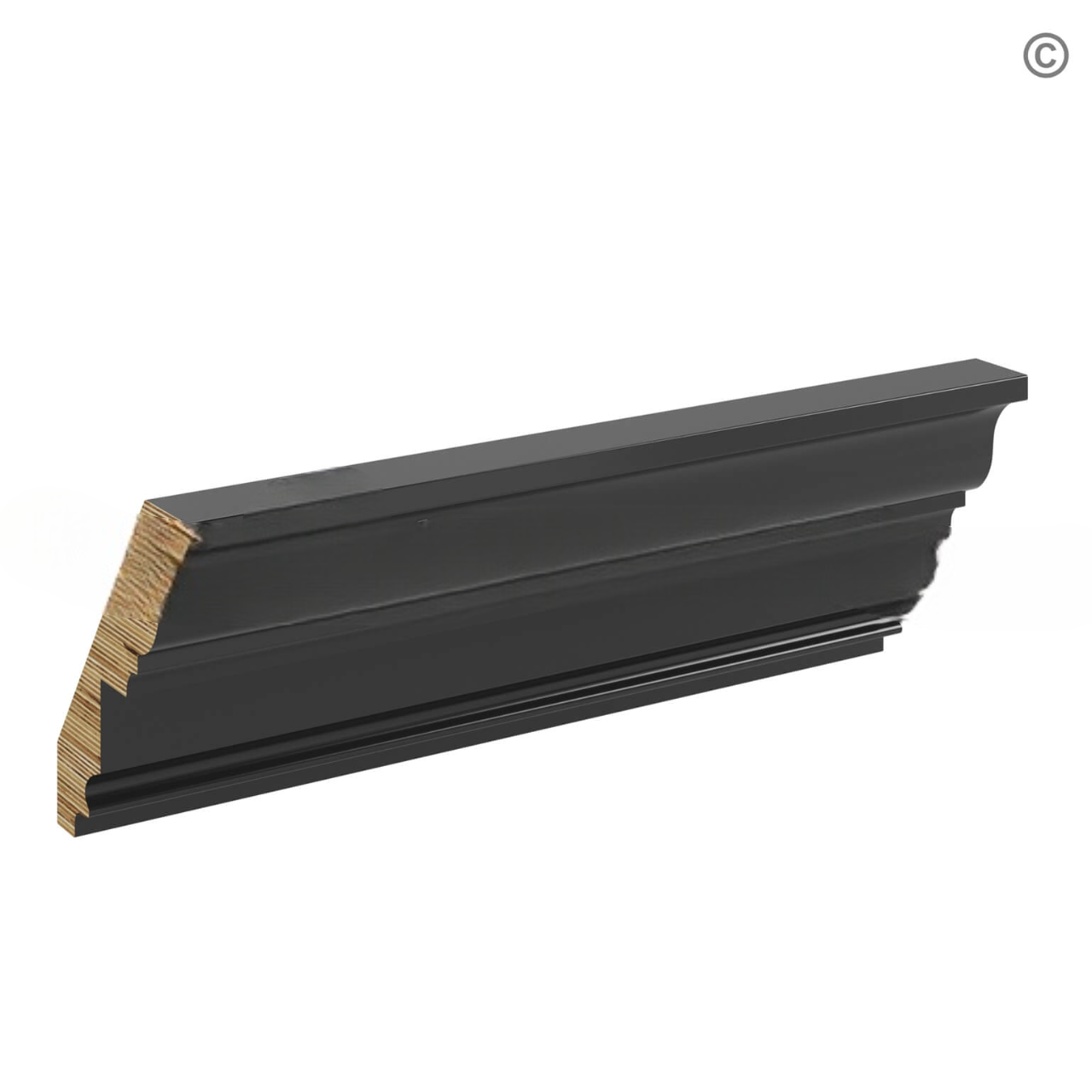Black Shaker Inset Crown Moulding