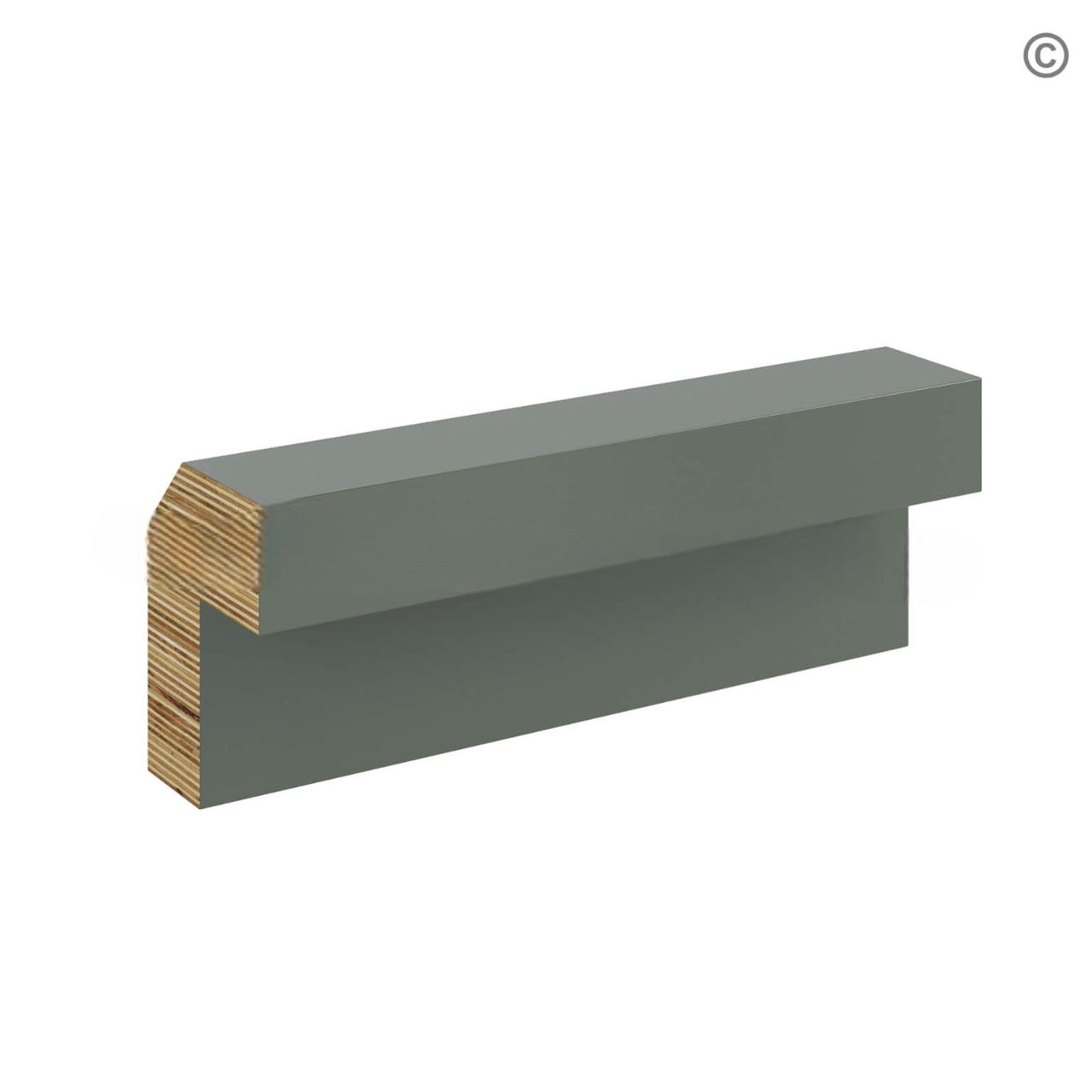 Green Shaker Angle Light Rail Moulding