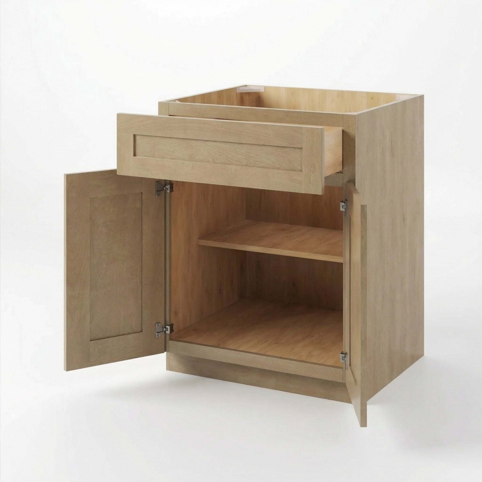 Vale Shaker Base Cabinet with Double Doors & Single Drawer