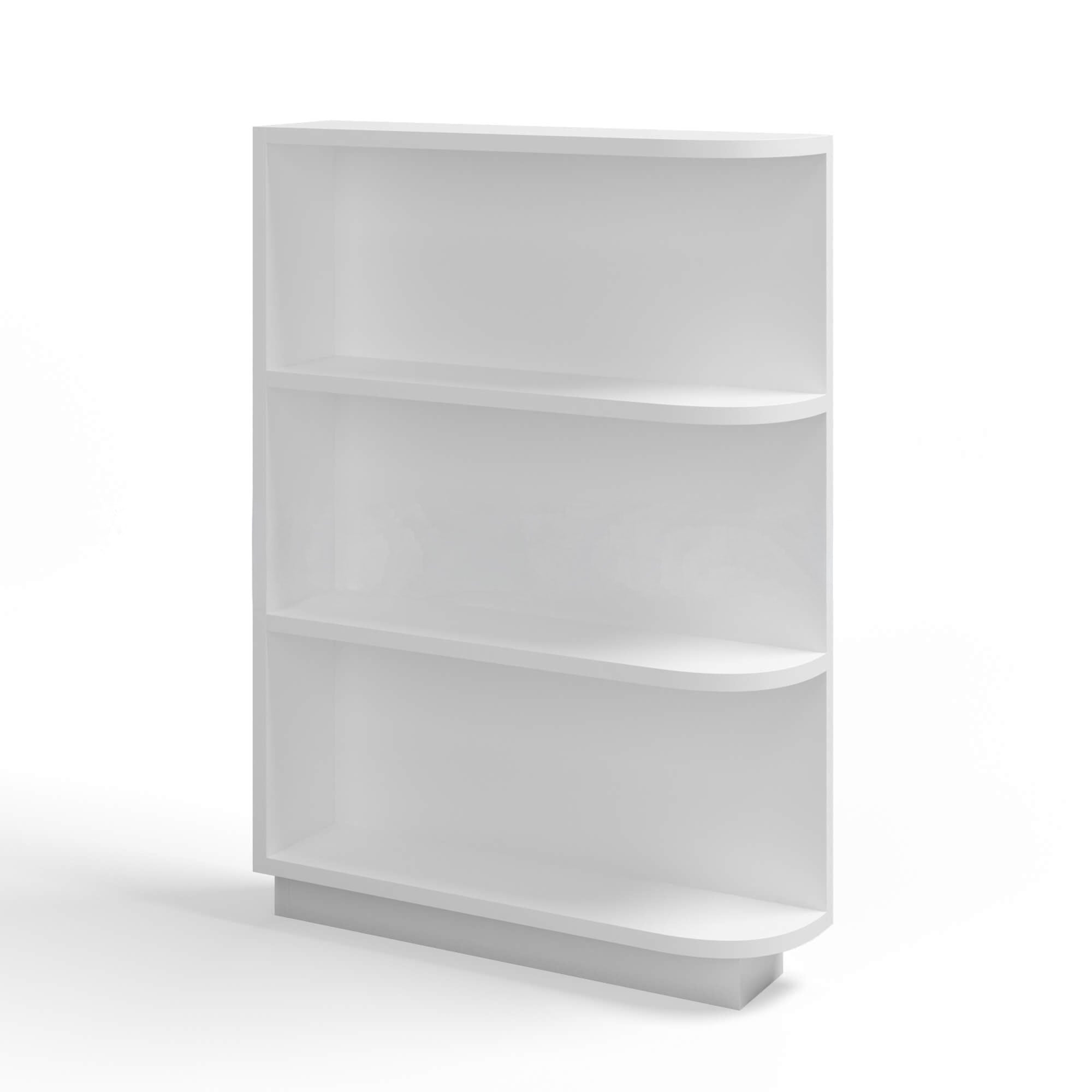 White Shaker Base End Shelf (Reversible)