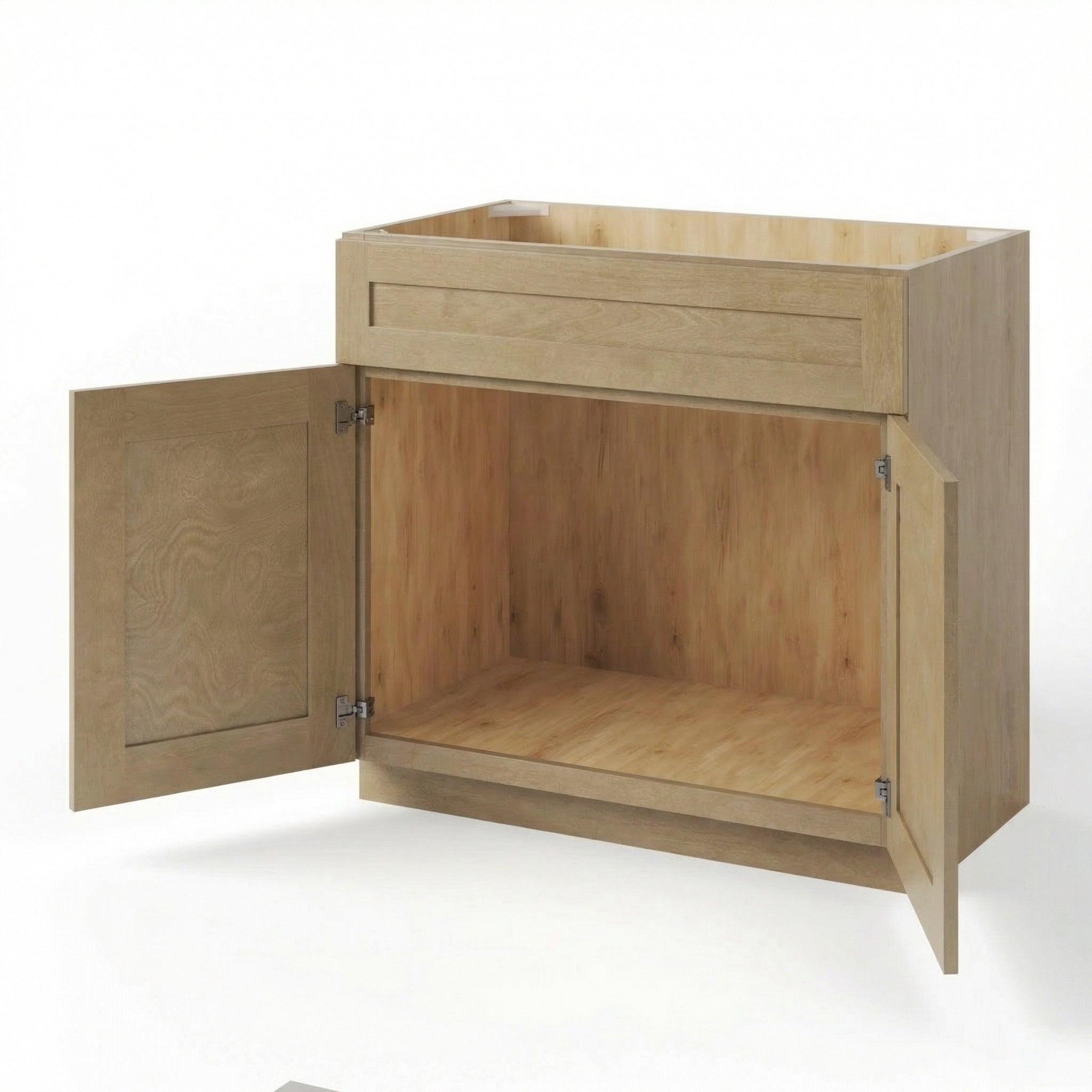 Vale Shaker Double Vanity Sink Base Cabinet