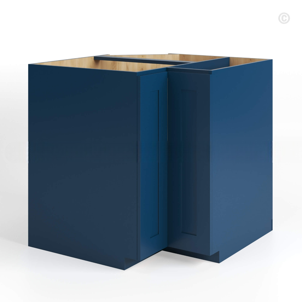 Navy Blue Shaker Easy Reach Base Cabinet